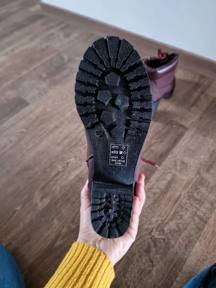 Bottines à talons neuves violette taille 36 - photo numéro 3