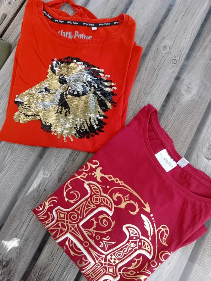 Lot de 2 tee shirts mc harry potter femme t.M