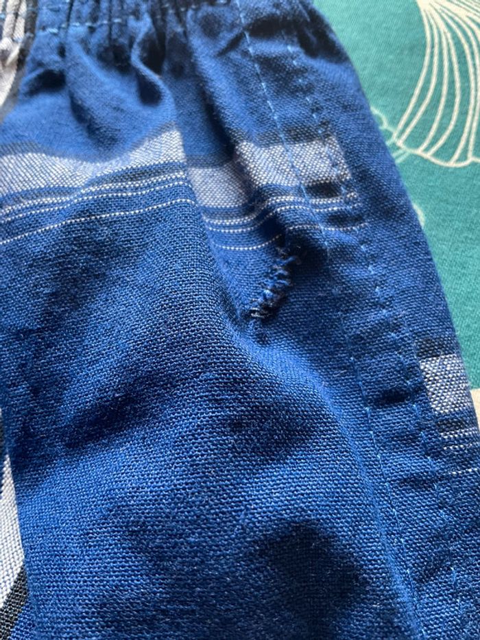 Short cargo à carreaux bleu pour homme Shaka Wear taille 4XL 454 - photo numéro 4