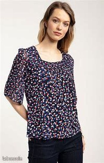 Tee shirt manche coude couleur : MARINE - Taille : 5 - Armand Thiery