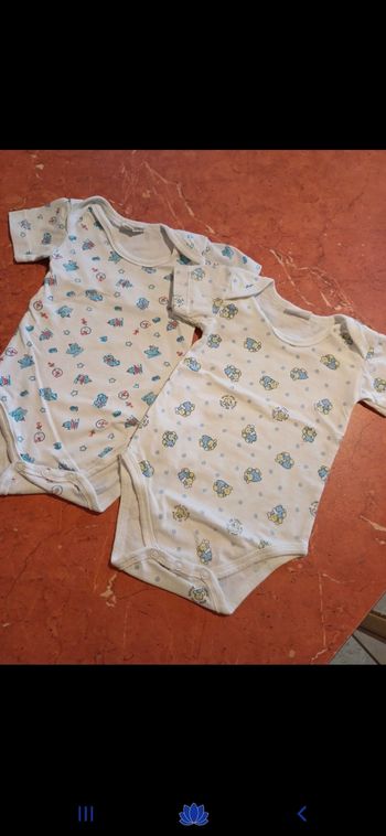Lot de 2 bodies bébé taille 6 mois