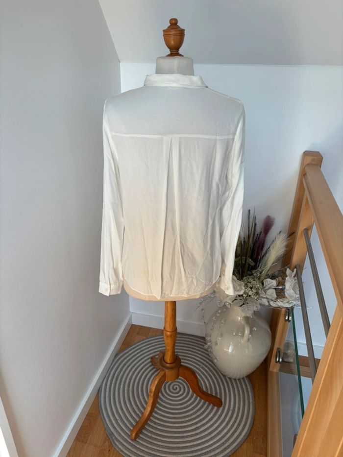 🤍 sublime chemise 100% Viscose blanche - American Vintage - - photo numéro 8