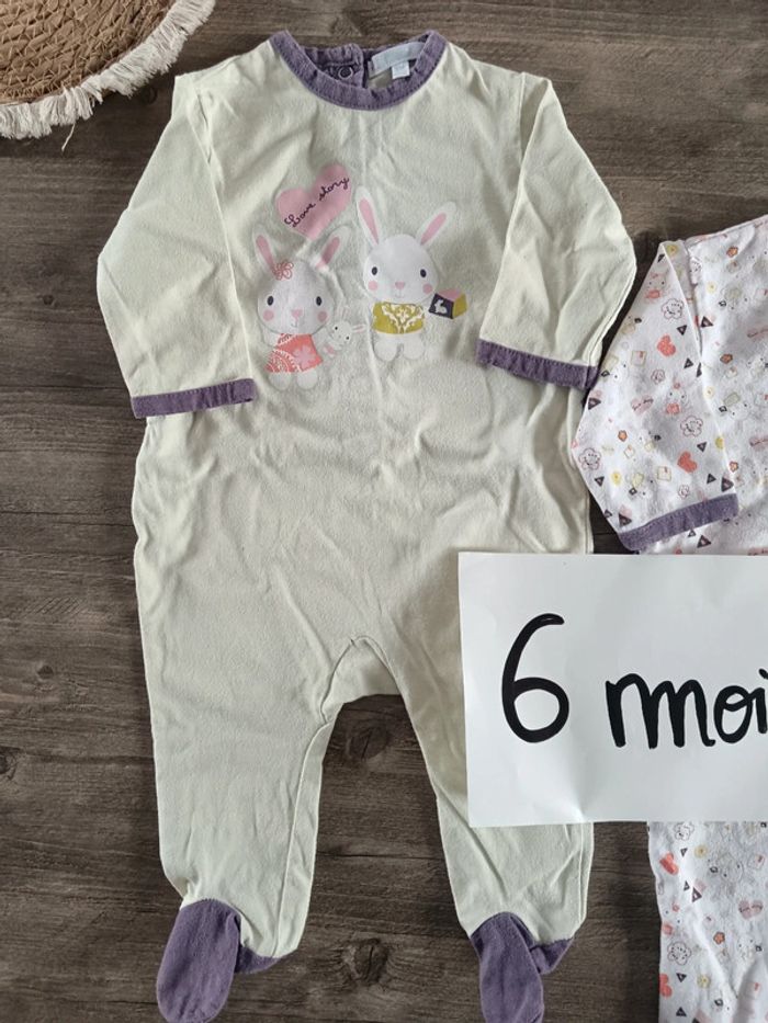 🌞 lot de 2 pyjamas été Bon état 6 mois - photo numéro 2