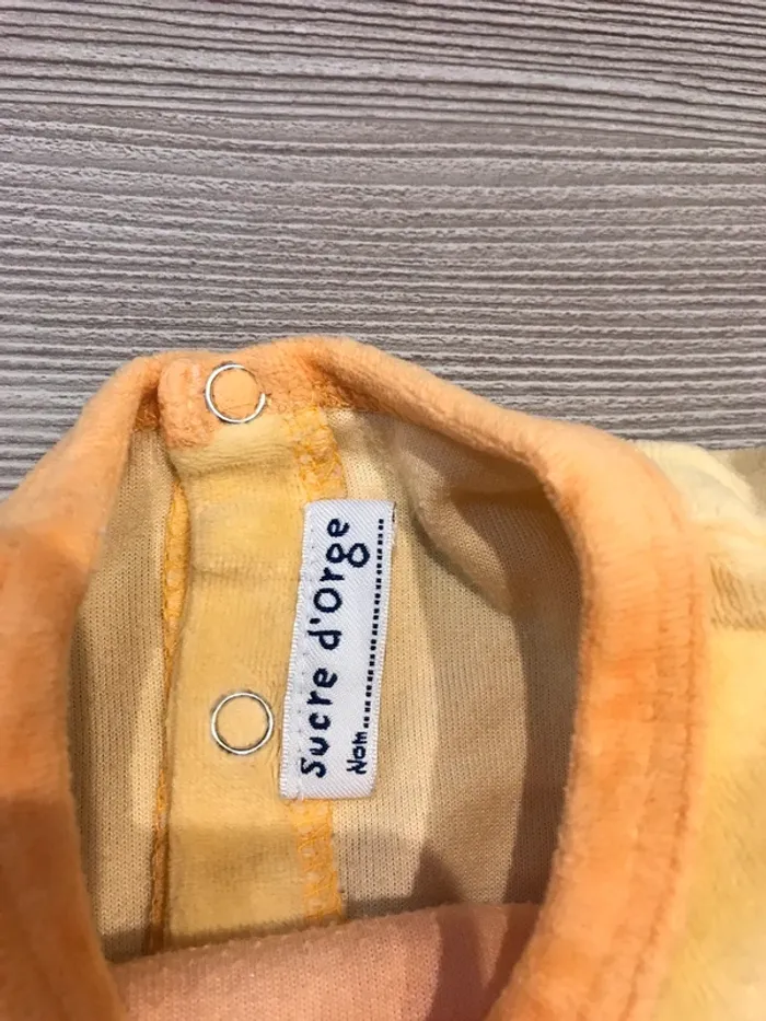 Pyjama velours garçon 3 mois Sucre d’Orge - photo numéro 4