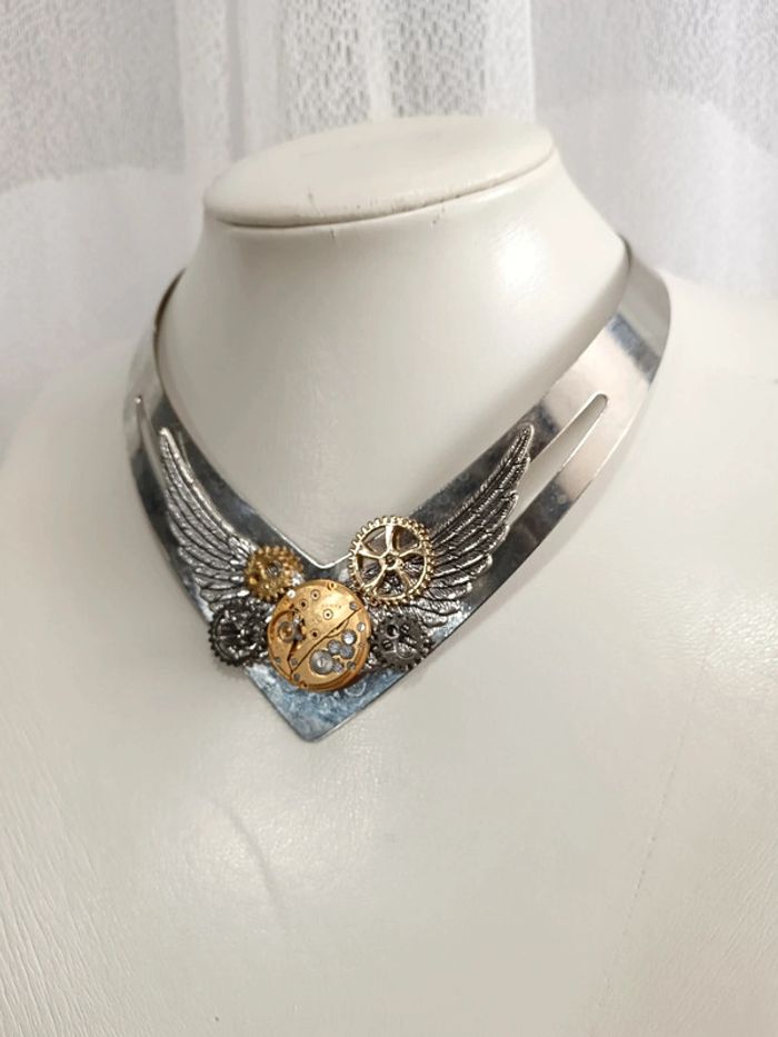 Collier création | engrenage et mvt Luch - photo numéro 7