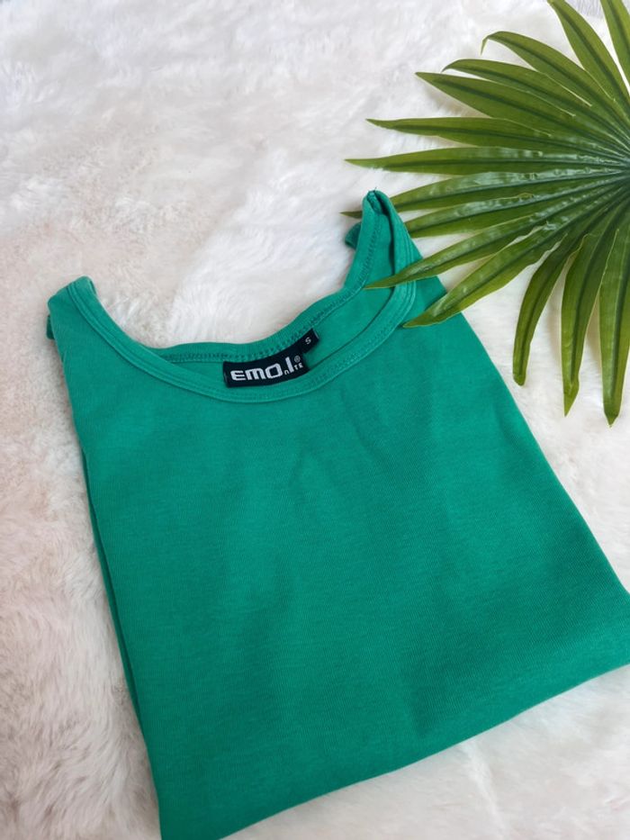 débardeur coton  vert émeraude - photo numéro 2