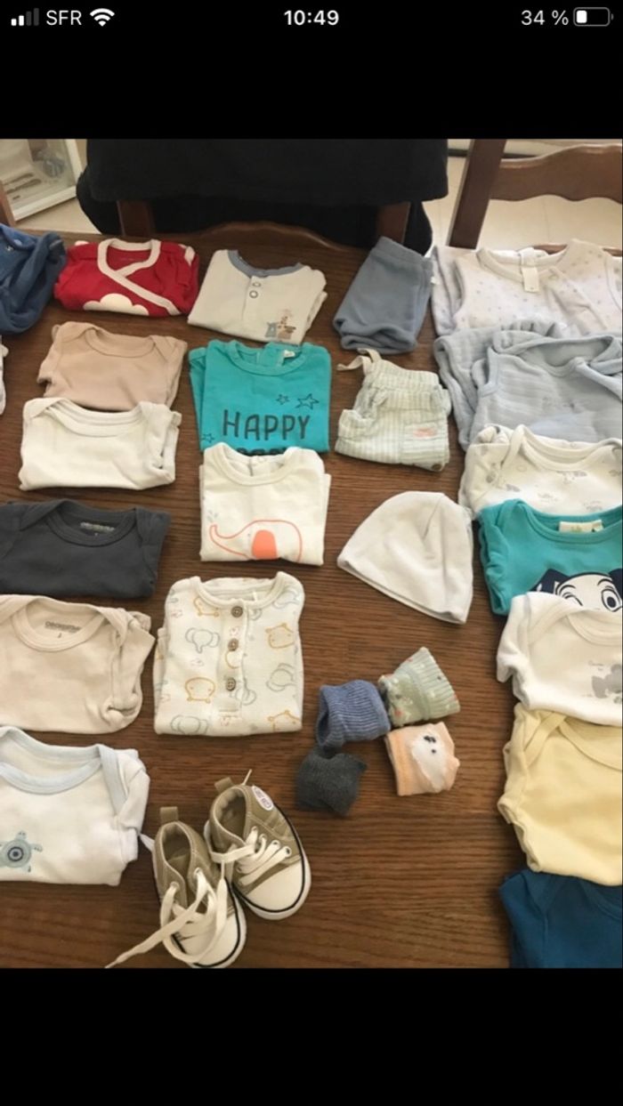 Lot vêtements bébé garçon été 1 et 3 mois - photo numéro 3