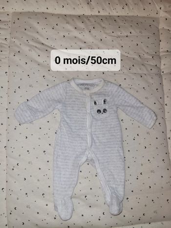 Pyjama velours naissance