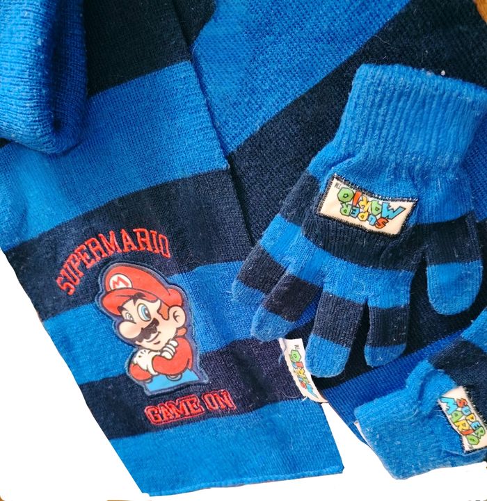 Ensemble gant écharpe et bonnet Mario - photo numéro 2
