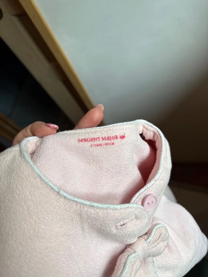 Peignoir de nuit rose poudrée avce licorne - photo numéro 4