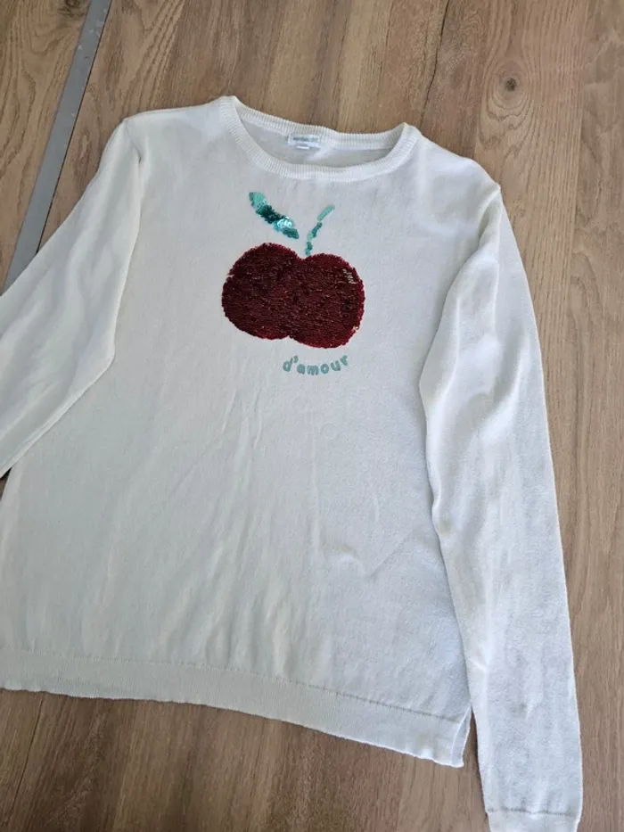 Pull en maille 14 ans fille verbaudet sequins - photo numéro 4