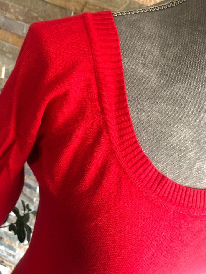 Pull rouge col rond - photo numéro 2