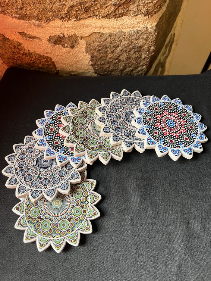 Magnifique lot de 6 dessous de verres GBT - photo numéro 4