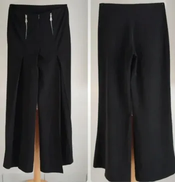 Sublime pantalon noir taille haute  jambes larges taille 38