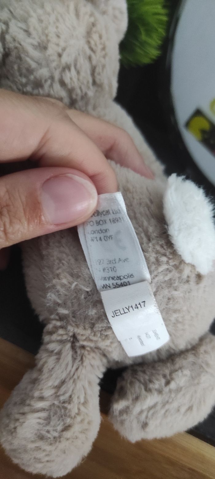 doudou peluche lapin jellycat small jelly1417 bashfull blossom marron beige - photo numéro 3