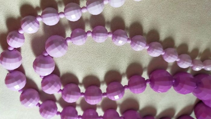 Collier fantaisie dégradé violet – Style rétro – PMN - photo numéro 10