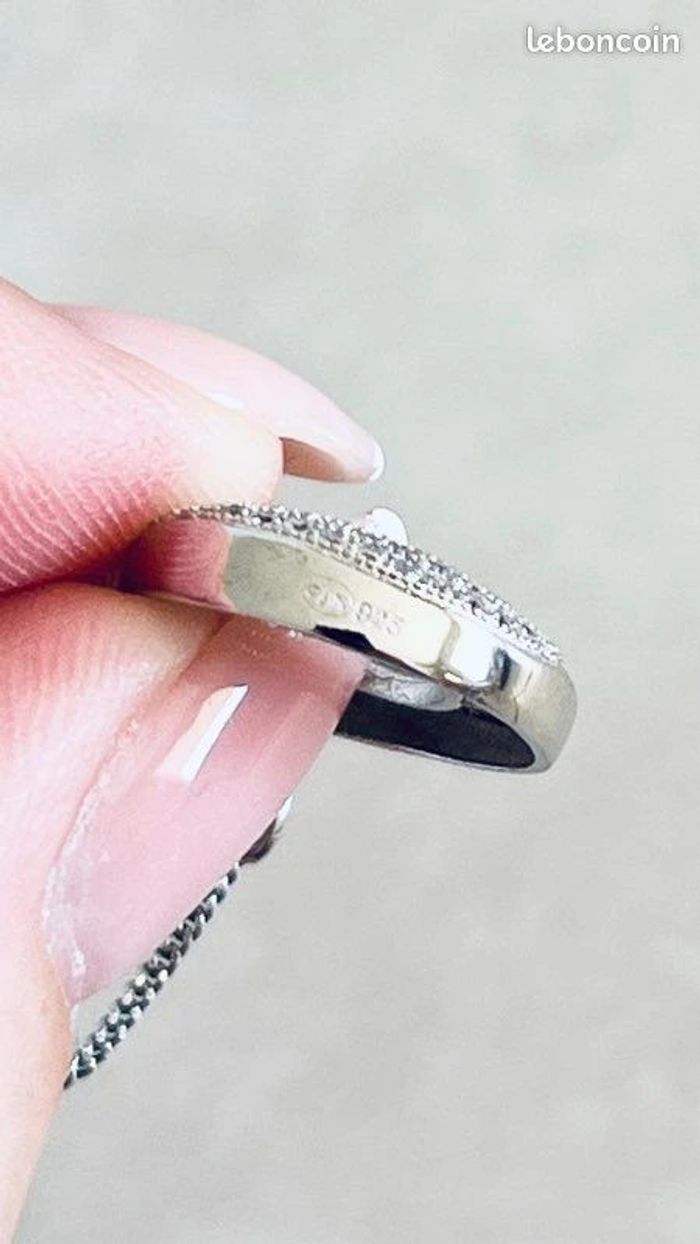 Pendentif en argent avec des zirconiums - photo numéro 3