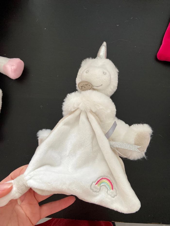 Doudou licorne blanc - photo numéro 2