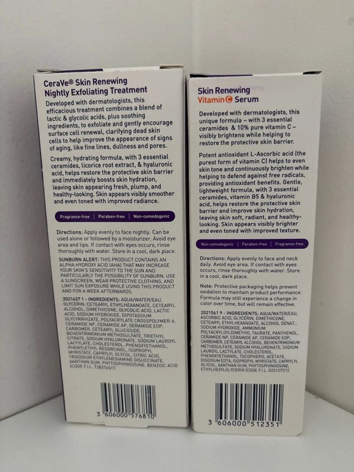 CeraVe : Soin exfoliant de nuit régénérant + Sérum Vitamine C - photo numéro 2