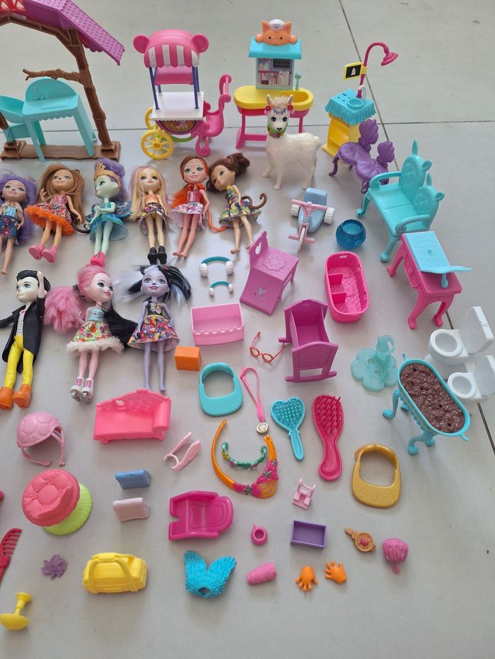 Lot enchantimals accessoires et animaux + 9 poupées enchantimals - photo numéro 3