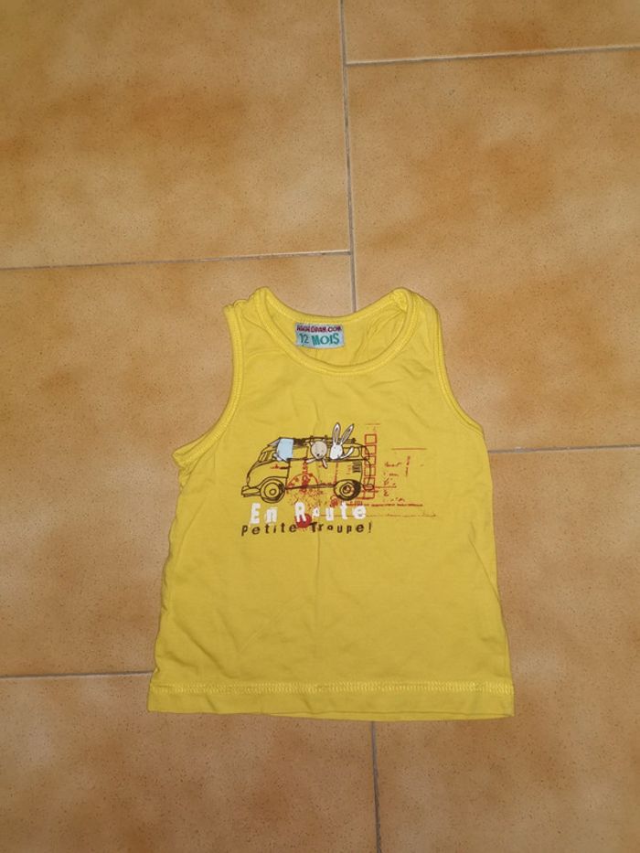 Débardeur jaune 12mois