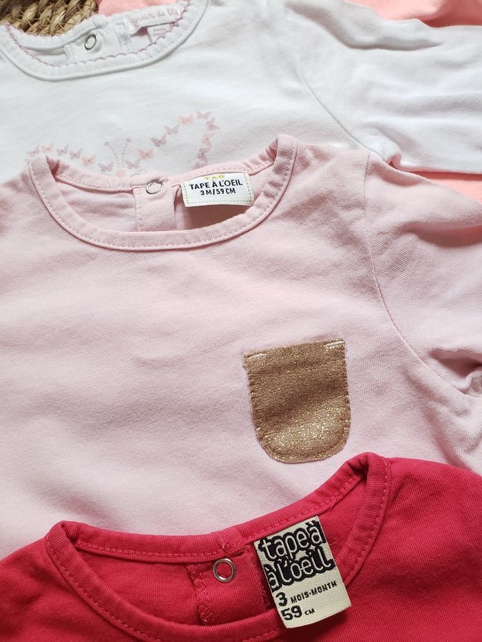 Lot 3 mois bebe fille 10 articles - photo numéro 2