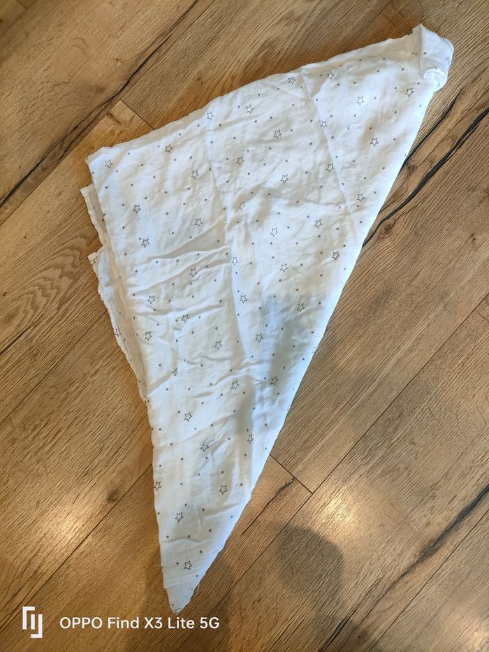 Lange pour bébé 120x120 motif étoiles