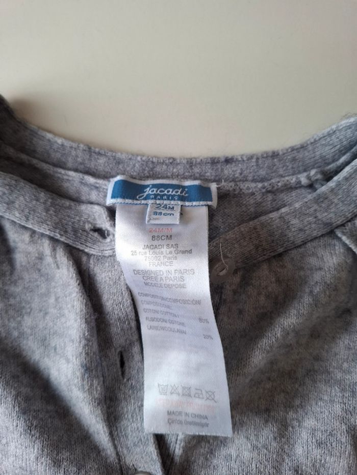 Gilet Fille Jacadi taille 24 mois - photo numéro 2