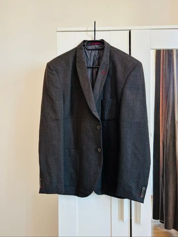 Blazer gris en Laine Extra Slim Fit Homme Devred Taille L