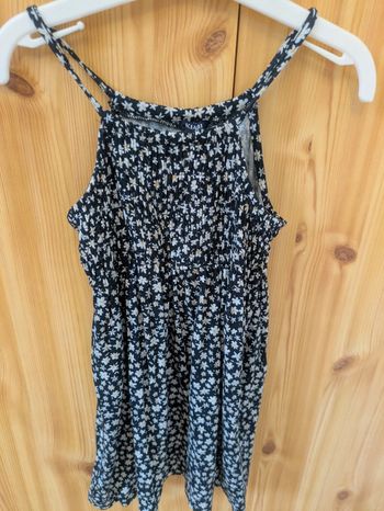 Robe légère fille fleurs bleue