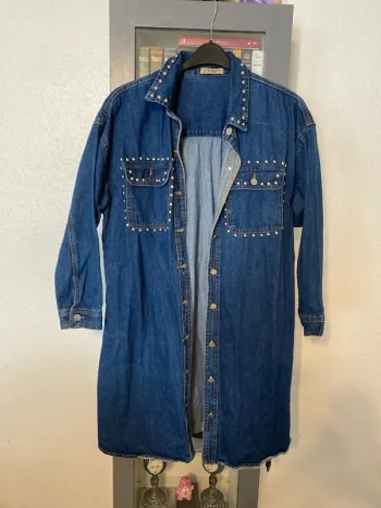 superbe veste en jean longue Bubblee taille 50 neuve
