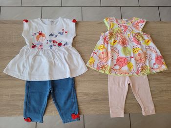 Lot de 2 ensembles fille en 6 mois