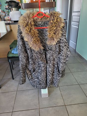 Gilet col fausse fourrure