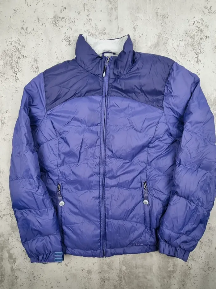 Doudoune mi-saison L.L. Bean violette – Taille S Femme (mesures en photos)
