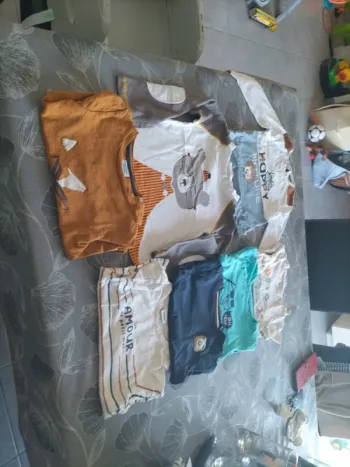 Lot 7 t-shirt manches longues 24 mois Tape à l 'Oeil et Obaibi