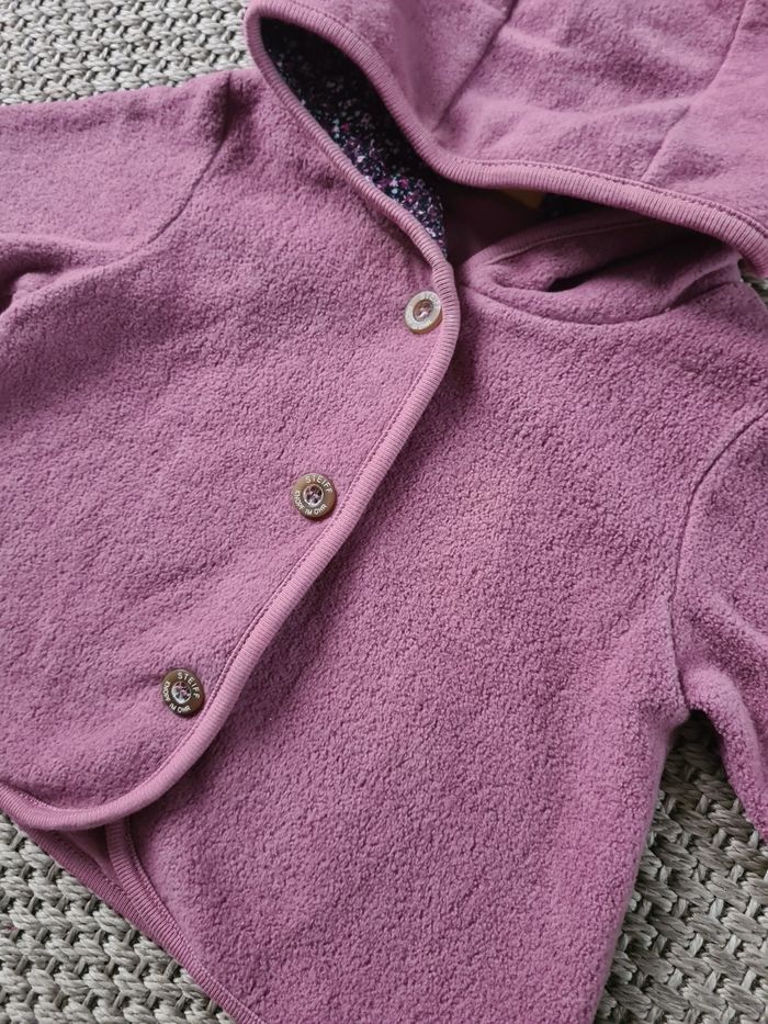 Gilet à capuche polaire fille - 6 mois - photo numéro 3