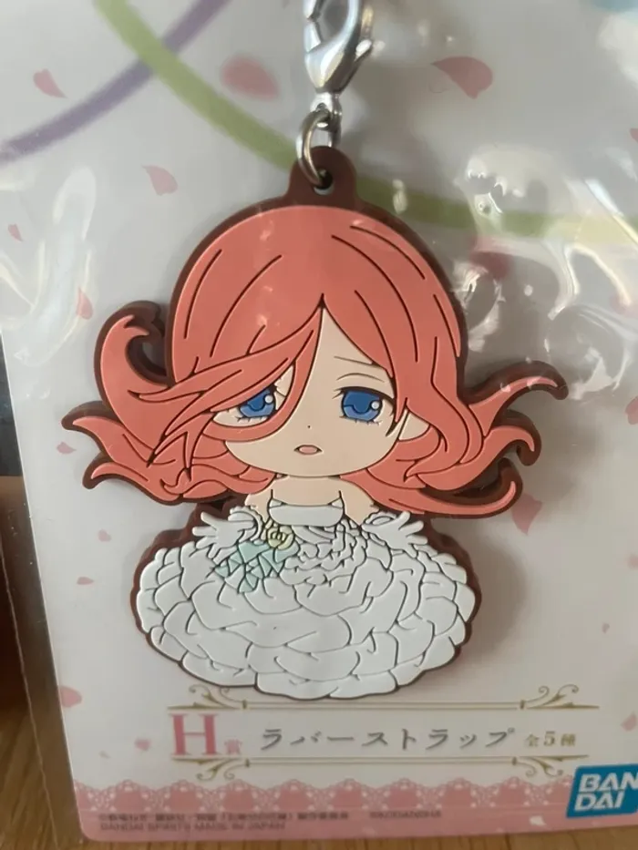 The Quintessential Quintuplets – Porte-clés caoutchouc Miku Nakano Ichiban Kuji Game Final 6,5 cm - photo numéro 2