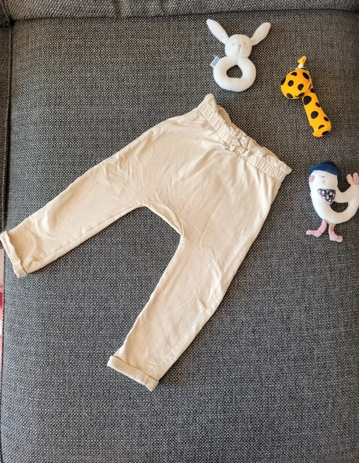 Pantalon sarouel fille molletonné 36 mois - photo numéro 2