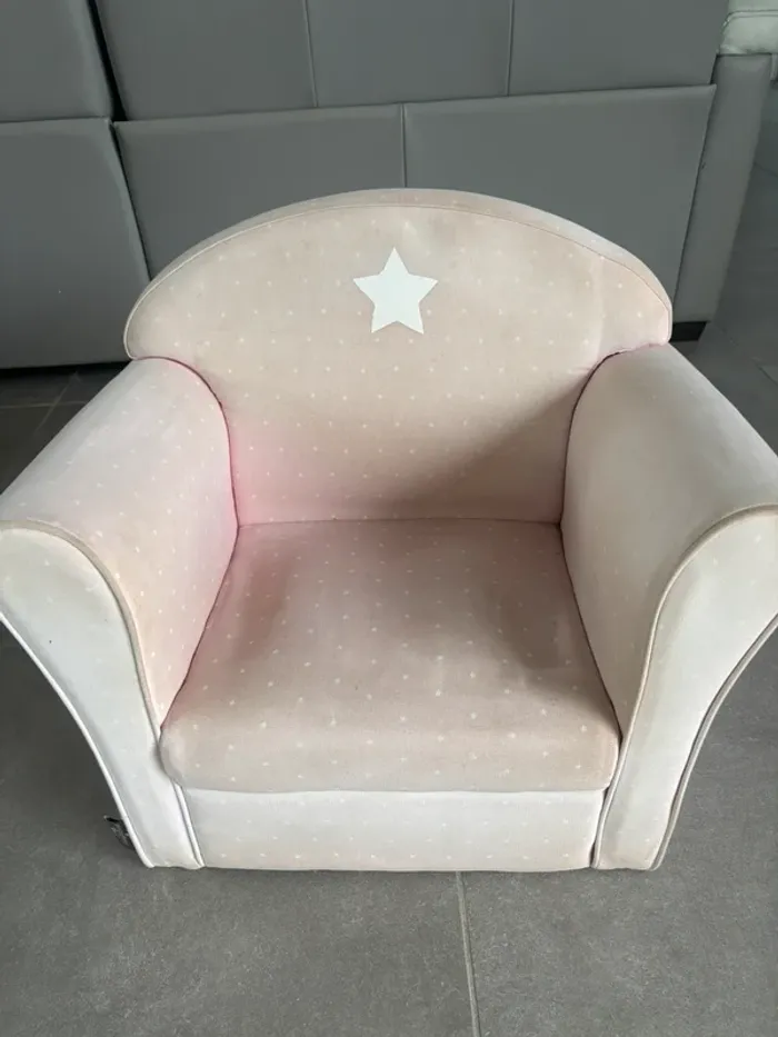 Fauteuil enfant rose
