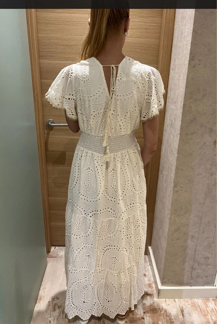 Très élégante robe bohème beige taille S/M - photo numéro 2