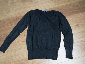 Pull col V gris Taille 2