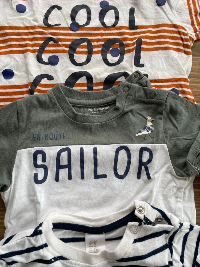 Lot 6 tee shirts 12 mois multi marques - photo numéro 2