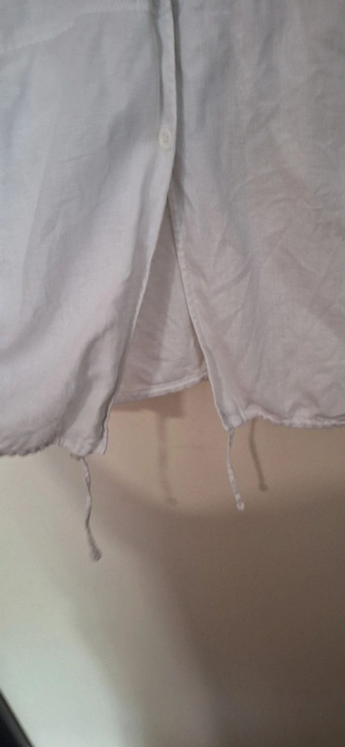 Chemise longue lin blanche 40 - photo numéro 2