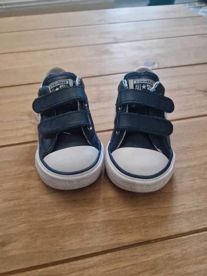 Basket converse T21 cuire bleu - photo numéro 2