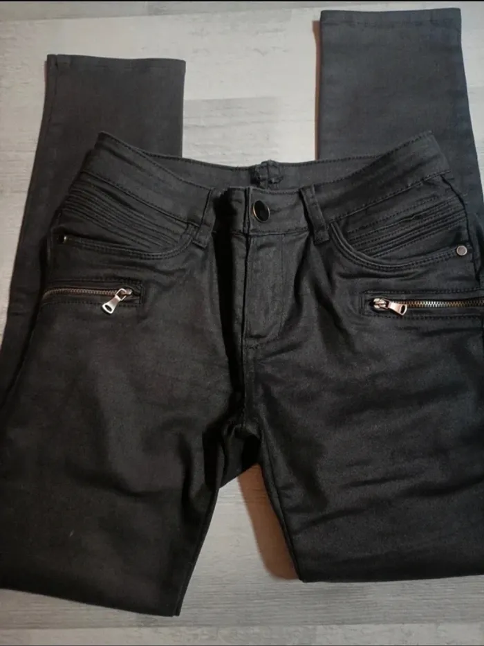 Pantalon droit enduit taille 36 - photo numéro 2