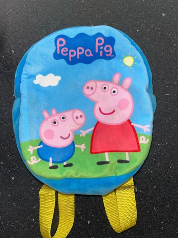 Petit sac à dos, Peppa Pig, bleu, bretelles, réglable jaune