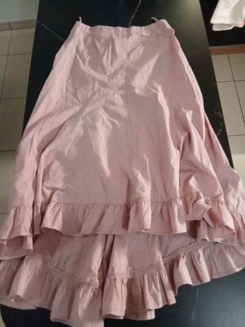 Jupe longue rose pâle de cérémonie 