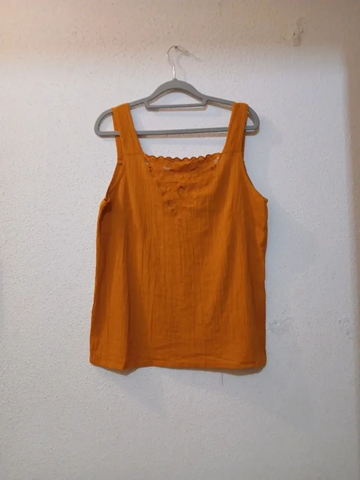 Blouse couleur rouille 100%Cotton " daxon" taille 46