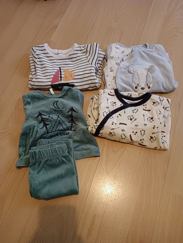Lot 7 pyjamas hiver - 6 mois