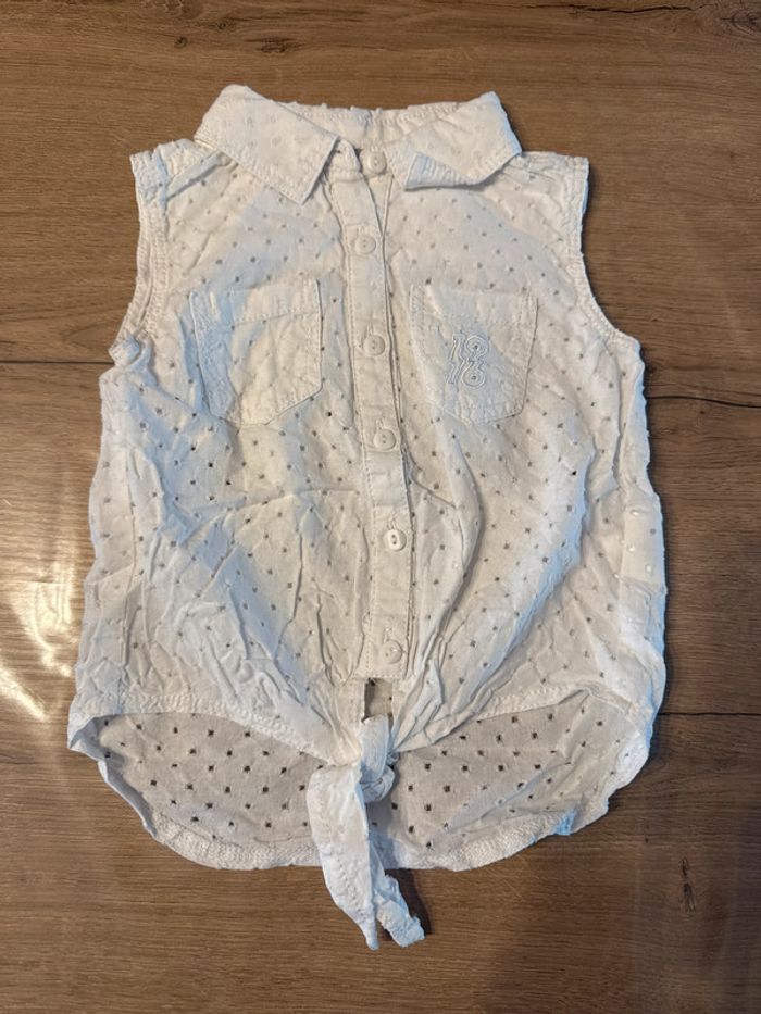 T-shirt sans manches blanc